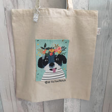 Totebag Chien en marinière avec poche