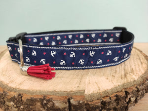 Collier chien petites ancres