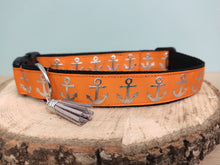 Collier chien grandes ancres argentées (Plusieurs coloris)