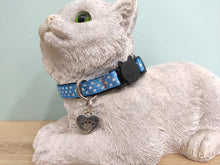 Collier chat Love bleu