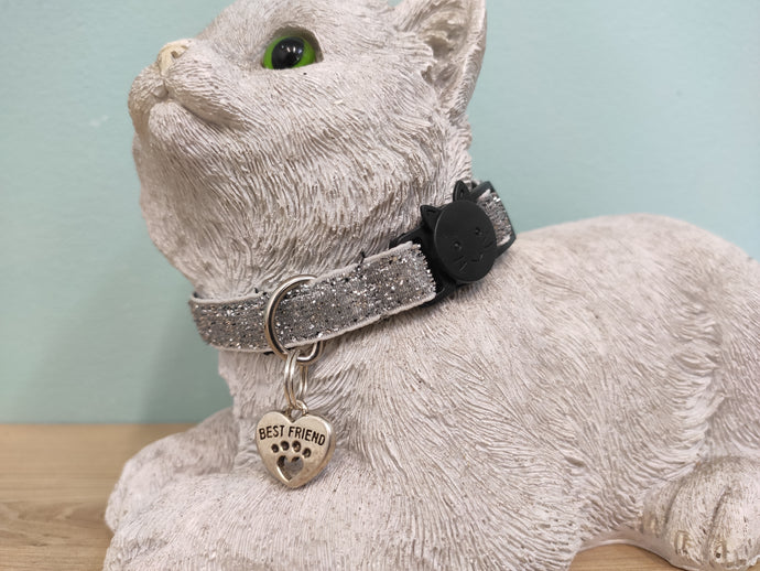 Collier chat Argenté paillettes