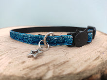 Collier chat Dégradé Bleu foncé paillettes