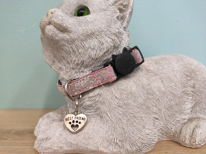 Collier chat Rose Irisé