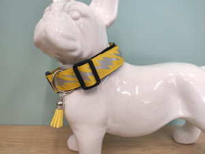 Collier chien jaune éclair réfléchissant