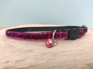 Collier chat Dégradé Fushia mauve paillettes