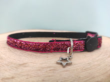 Collier chat Dégradé Fushia mauve bronze paillettes